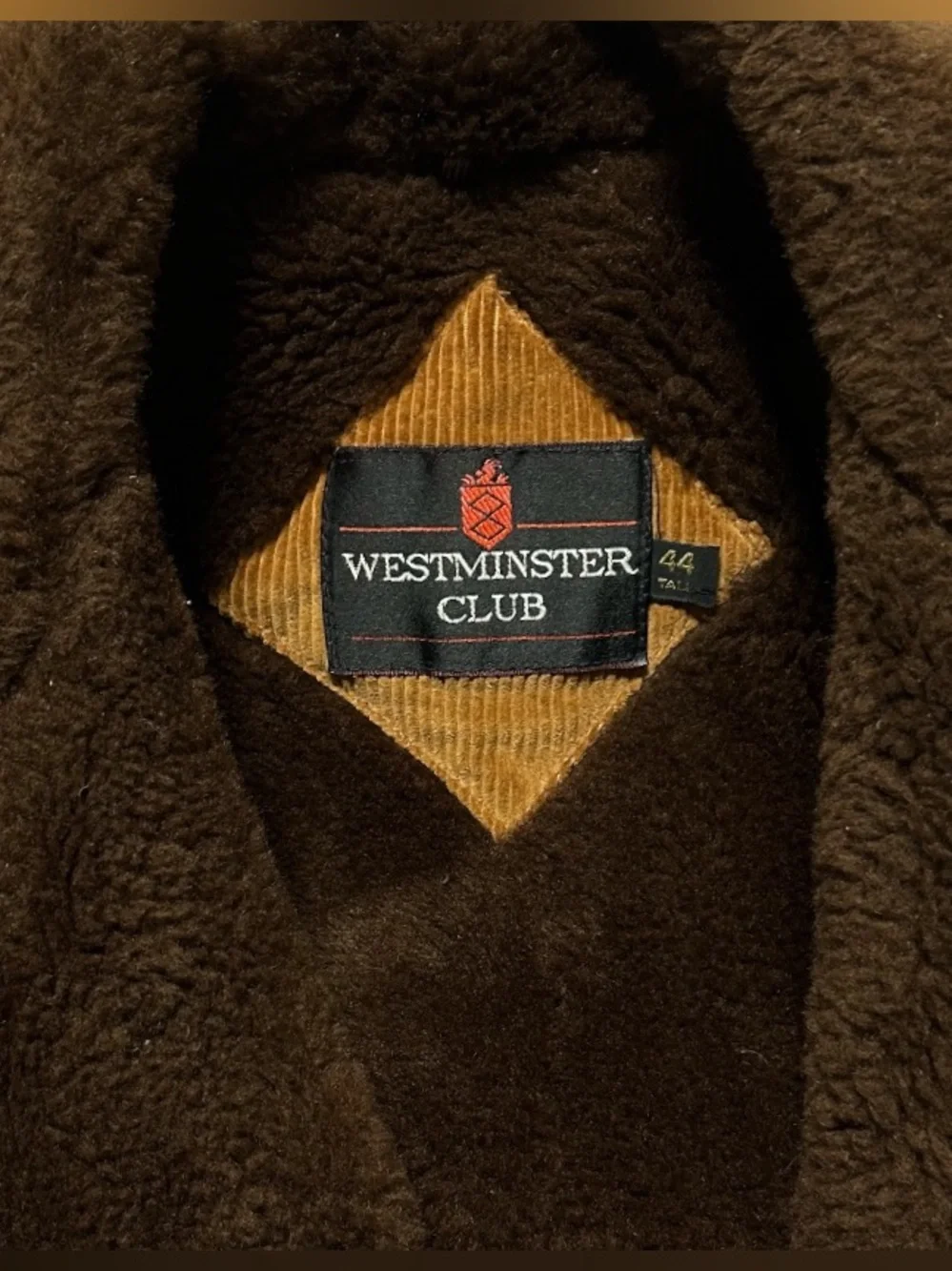 Vintage 70s Men’s Westminster Club Corduroy Sherpa Lined Rancher Jacket 44 Tall